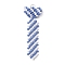 Father's Day Round Glass Seed Beaded Necktie Pendants, with 304 Stainless Steel Open Jump Rings Loop, Royal Blue, 50x16x5mm, Hole: 3mm