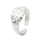 304 Stainless Steel Cuff Rings for Women, Stainless Steel Color, Adjustable, 10mm