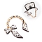 Aluminum Bag Extender Chains, with Alloy Clasps and Bowknot Ribbon, for Bag Straps Replacement Accessories, Coconut Brown, 340~400mm