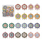 20Pcs 10 Styles Alloy Enamel Chandelier Component Links, Flower, for Bohemian Style Earring Making, Mixed Color, 28~36x21.5~28.5x2.5~4mm, Hole: 1.5~2.3mm, 2pcs/style