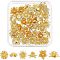 SUPERFINDINGS 36Pcs 3 Style Brass Flower Bead Caps Golden 3D Multi-Petal Flower Bead End Caps 14mm 16mm Metal Beads Spacers for Jewelry DIY Necklace Bracelet Making,Hole: 1mm