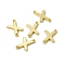Rack Plating Brass Letter Connector Charms, for Personalized Name Necklace Making, Real 18K Gold Plated, Long-Lasting Plated, Cadmium Free & Nickel Free & Lead Free, Letter.X, 14x11.5x1.5mm, Hole: 1mm