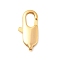 Brass Clasps, Long-Lasting Plated, Nickel Free, Oval, Real 18K Gold Plated, 20.5x10x3.8mm, Hole: 1.2mm