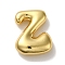 Rack Plating Brass Pendants, Balloon Letter Charms, for Personalized Name Necklaces Making, Cadmium Free & Lead Free, Long-Lasting Plated, Real 18K Gold Plated, Letter Z, 22.5x17x6.5mm, Hole: 2mm