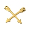 PVD Vacuum Plating 201 Stainless Steel Pendants, Laser Cut, Arrow Charm, Real 18K Gold Plated, 16x19x1mm, Hole: 1.2mm