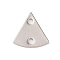 Brass Connector Charms, Triangle Links, Cadmium Free & Nickel Free & Lead Free, Real Platinum Plated, 13x13x1mm, Hole: 1.8mm