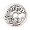 Tibetan Style Alloy Beads, Cadmium Free & Lead Free, Flat Round with PI Xiu, Antique Silver, 30x4.1mm, Hole: 6.2mm, about 75pcs/1000g