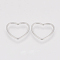 Tarnish Resistant 304 Stainless Steel Linking Ring, Heart, Stainless Steel Color, 10.5x11.5x1mm