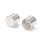 201 Stainless Steel Cord Ends, End Caps, Column, Silver, 8.5x9mm, Inner Diameter: 8mm