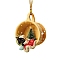 Acrylic Dog Pendant Decorations, for Christmas Tree Home Hanging Ornament, Gold, 80mm