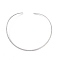 Non-Tarnish 304 Stainless Steel Textured Wire Necklace Making, Rigid Necklaces, Minimalist Choker, Cuff Collar, Stainless Steel Color, 3.5mm, Inner Diameter: 5-3/8 inch(137.5mm)
