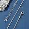 Brass Round Snake Chain Necklaces, with Lobster Claw Clasps, Silver Color Plated, 24.4 inch(62.2cm), 1.2mm