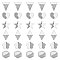 48Pcs 6 Style Ion Plating(IP) 304 Stainless Steel Pendants, Heart & Hexagon & Rhombus & Star, Stainless Steel Color, 21~32x18~26x1mm, Hole: 1.4~1.6mm, 8pcs/style
