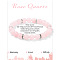 Natural Rose Quartz Round Beaded Stretch Bracelets for Women Men, without Paper Card