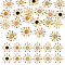 Pandahall 24Pcs 6 Colors Glass Imitation Cat Eye Pendants, Sun Charms, with Golden Tone Alloy Findings & Crystal Rhinestone, Mixed Color, 31x28x5mm, Hole: 2mm, 4Pcs/color