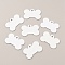 Aluminum Heat Transfer Pendants, Blank Tags, Silver, Dog Bone Pattern, 38x24.5x1mm, Hole: 3.5mm