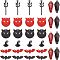 NBEADS 32 Pcs 8 Style Halloween Alloy Pendants, Bat Pendants Halloween Demon Wand Evil Charm Magic Hat Pendants Halloween DIY Charms Assorted for DIY Halloween Jewelry Accessories