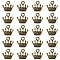 Zinc Alloy Charms, Lead Free & Cadmium Free, Crown Shape, Antique Bronze, 13x14x3mm, Hole: 2mm