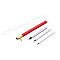 Needle Felting Punch Needle Set, with Needle-threaders, Cross Stitch Embroidery Stitching Tools, Platinum, 480~500x0.1mm