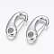 Tarnish Resistant 304 Stainless Steel Push Gate Snap Keychain Clasp Findings, Stainless Steel Color, 50x24x8mm, Hole: 6x10mm