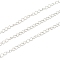 Tarnish Resistant 304 Stainless Steel Curb Chain, Soldered, with Spool,, Stainless Steel Color, 4x3x0.5mm, 82 Feet(25m)/roll