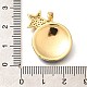 Латунные подвески с микропаве из прозрачного кубического циркония KK-R212-13G-03-3