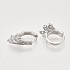 Латунные серьги-кольца из микро-паве с фианитами KK-T048-008P-NF-2