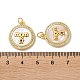 Латунные микропаве прозрачные подвески с фианитом KK-B083-20G-05-3