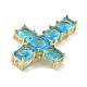 Латунь стекло кулоны KK-L228-12G-3