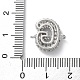 Латунные микро-паве кубические цирконии буквы соединения KK-I717-04G-P-3