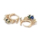 Серьги-кольца из настоящей позолоченной латуни 18 карат EJEW-L269-030G-2