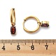 Серьги-кольца из нержавеющей стали 304 с ионным покрытием (IP) и микропаве из кубического циркония STAS-R004-07G-01-5
