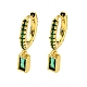 Серьги-кольца из латуни с микропаве из кубического циркония EJEW-C088-28G-02-1