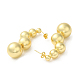 Серьги-гвоздики из латуни с круглым шариком и стойкой EJEW-Q786-04G-2