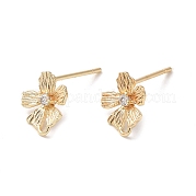 Латунные серьги-гвоздики из циркония KK-C028-09G