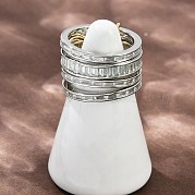 Женские кольца-пальцы с микропаве из кубических цирконий из латуни RJEW-P160-01H-P01