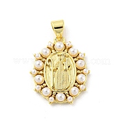 Латунь с подвесками из искусственного жемчуга из абс-пластика FIND-Z023-04A