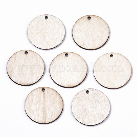 Незаконченные подвески из натурального тополя WOOD-S045-108-1