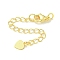 Rack Plating Brass Chain Extender, with Lobster Claw Clasps, Long-Lasting Plated, Cadmium Free & Lead Free, Heart, Golden, 75mm