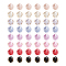 160Pcs 8 Styles Hot Stamping Opaque Resin Pendants, Flower Petal Charms, Imitation Shell & Pearl, Mixed Color, 17x15x4~4.5mm, Hole: 2~2.5mm, 20pcs/style