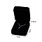 Rectangle Velvet Jewelry Pendant Storage Box, Jewerly Gift Case for Pendant Necklaces, Black, 8x7x3.5cm