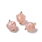 Acrylic Pendants, Imitation Gemstone, with Brass Loops, Footprint, Salmon, 16x13x11mm, Hole: 1.6mm