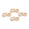 Brass Pendants, Long-Lasting Plated, Infinity, Golden, 6.5x14x3mm, Hole: 1.5mm