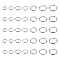 700Pcs 7 Styles 201& 304 Stainless Steel Split Rings, Double Loops Jump Rings, Stainless Steel Color, 4.5~18x1~2.5mm, Inner Diameter: 3.5~15mm, Single Wire: 0.5~1.25mm, 100pcs/style