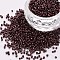 Glass Cylinder Beads, Seed Beads, Metallic Colours, Baking Paint, Round Hole, Coconut Brown, 1.5~2x1~2mm, Hole: 0.8mm, about 8000pcs/bag, about 1pound/bag