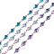 304 Stainless Steel Link Chains, Soldered, Heart, with Spool, Rainbow Color, 10x5~5.5x2mm, about 32.8 Feet(10m)/roll