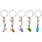 Alloy Enamel & Resin Pendant Decoration, with Iron Rings, Drink, Mixed Color, 7.8cm