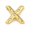 Brass Pendants, Cadmium Free & Nickel Free & Lead Free, with ABS, Letter A~Z, Letter X, 20.5x21.5x6.5mm, Hole: 3.5mm