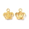 Rack Plating Alloy Pendant Rhinestone Settings, Cadmium Free & Lead Free & Nickle Free, Crown, Matte Gold Color, Fit for 1.5mm Rhinestone, 16.5x16x4mm, Hole: 3mm