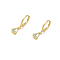 Brass Micro Pave Cubic Zirconia Leverback Earrings, Teardrop Dangle Earring for Women, Long-Lasting Plated, Golden, 22.5x5x11.5mm
